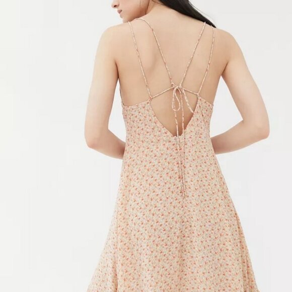 NWT Urban Outfitters Sparklers Chiffon Midi Dress - Blue - Picture 7 of 7